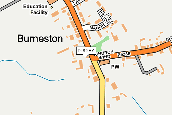 DL8 2HY map - OS OpenMap – Local (Ordnance Survey) DL8 2HY map - OS OpenMap – Local (Ordnance Survey)