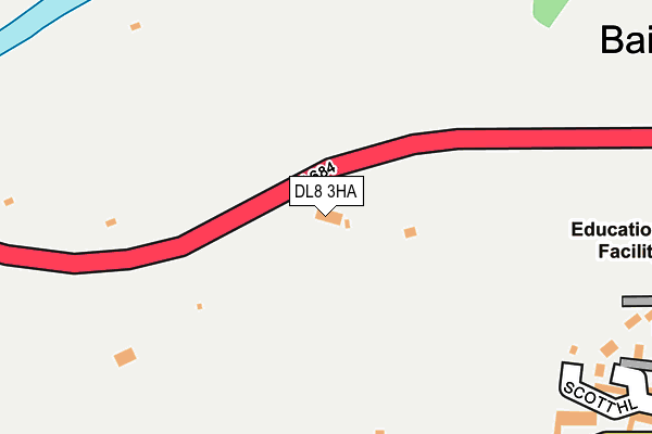 DL8 3HA map - OS OpenMap – Local (Ordnance Survey) DL8 3HA map - OS OpenMap – Local (Ordnance Survey)