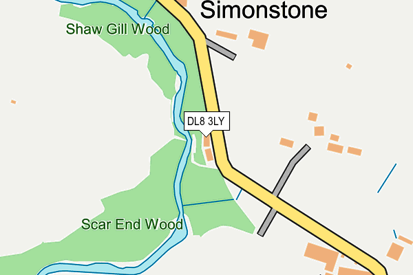 DL8 3LY map - OS OpenMap – Local (Ordnance Survey) DL8 3LY map - OS OpenMap – Local (Ordnance Survey)