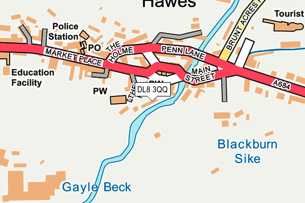 DL8 3QQ map - OS OpenMap – Local (Ordnance Survey) DL8 3QQ map - OS OpenMap – Local (Ordnance Survey)