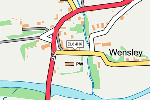 DL8 4HX map - OS OpenMap – Local (Ordnance Survey) DL8 4HX map - OS OpenMap – Local (Ordnance Survey)