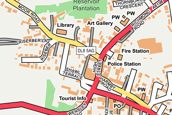 DL8 5AG map - OS OpenMap – Local (Ordnance Survey) DL8 5AG map - OS OpenMap – Local (Ordnance Survey)