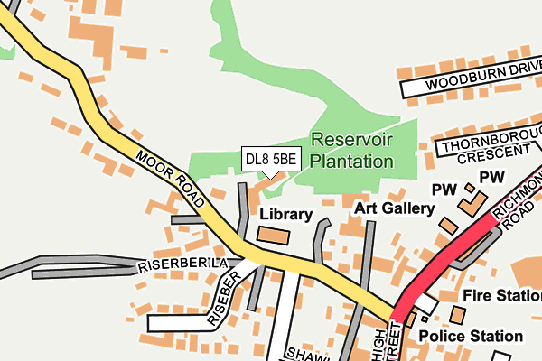 DL8 5BE map - OS OpenMap – Local (Ordnance Survey) DL8 5BE map - OS OpenMap – Local (Ordnance Survey)