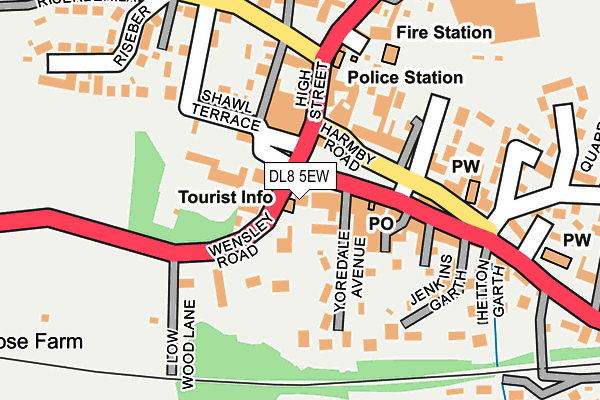 DL8 5EW map - OS OpenMap – Local (Ordnance Survey) DL8 5EW map - OS OpenMap – Local (Ordnance Survey)