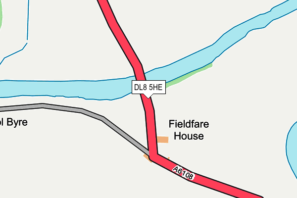 DL8 5HE map - OS OpenMap – Local (Ordnance Survey) DL8 5HE map - OS OpenMap – Local (Ordnance Survey)