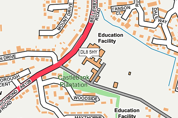 DL8 5HY map - OS OpenMap – Local (Ordnance Survey) DL8 5HY map - OS OpenMap – Local (Ordnance Survey)