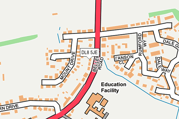 DL8 5JE map - OS OpenMap – Local (Ordnance Survey) DL8 5JE map - OS OpenMap – Local (Ordnance Survey)