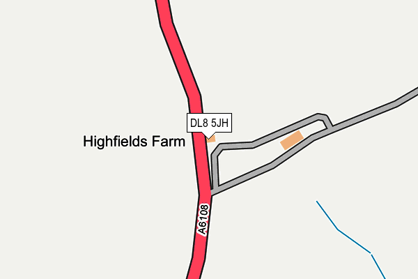 DL8 5JH map - OS OpenMap – Local (Ordnance Survey) DL8 5JH map - OS OpenMap – Local (Ordnance Survey)