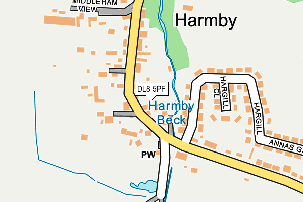DL8 5PF map - OS OpenMap – Local (Ordnance Survey) DL8 5PF map - OS OpenMap – Local (Ordnance Survey)