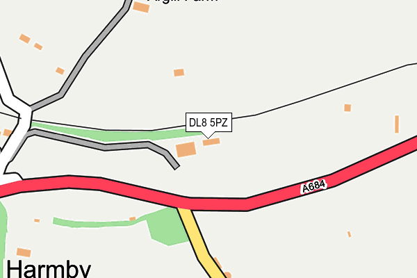 DL8 5PZ map - OS OpenMap – Local (Ordnance Survey) DL8 5PZ map - OS OpenMap – Local (Ordnance Survey)