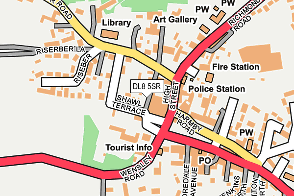 DL8 5SR map - OS OpenMap – Local (Ordnance Survey) DL8 5SR map - OS OpenMap – Local (Ordnance Survey)