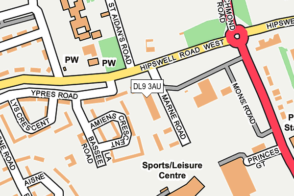DL9 3AU map - OS OpenMap – Local (Ordnance Survey) DL9 3AU map - OS OpenMap – Local (Ordnance Survey)