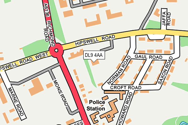 DL9 4AA map - OS OpenMap – Local (Ordnance Survey) DL9 4AA map - OS OpenMap – Local (Ordnance Survey)