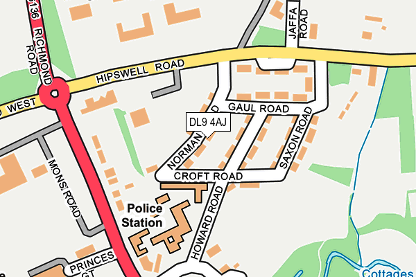 DL9 4AJ map - OS OpenMap – Local (Ordnance Survey) DL9 4AJ map - OS OpenMap – Local (Ordnance Survey)