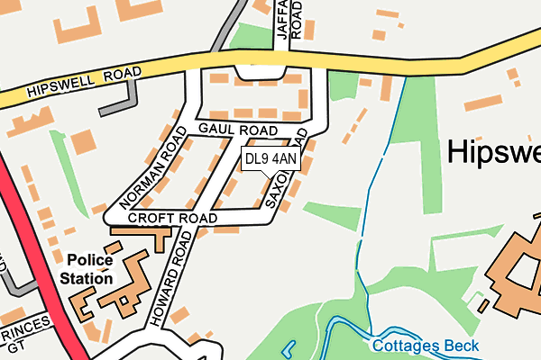 DL9 4AN map - OS OpenMap – Local (Ordnance Survey) DL9 4AN map - OS OpenMap – Local (Ordnance Survey)