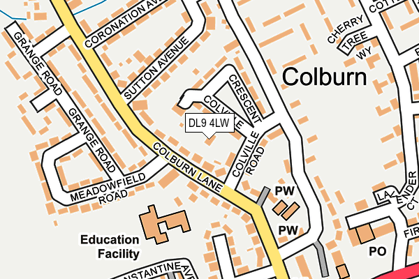 DL9 4LW map - OS OpenMap – Local (Ordnance Survey) DL9 4LW map - OS OpenMap – Local (Ordnance Survey)