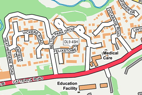 DL9 4SH map - OS OpenMap – Local (Ordnance Survey) DL9 4SH map - OS OpenMap – Local (Ordnance Survey)