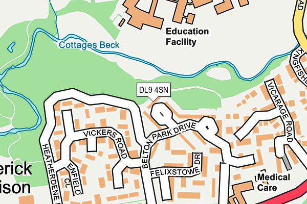 DL9 4SN map - OS OpenMap – Local (Ordnance Survey) DL9 4SN map - OS OpenMap – Local (Ordnance Survey)
