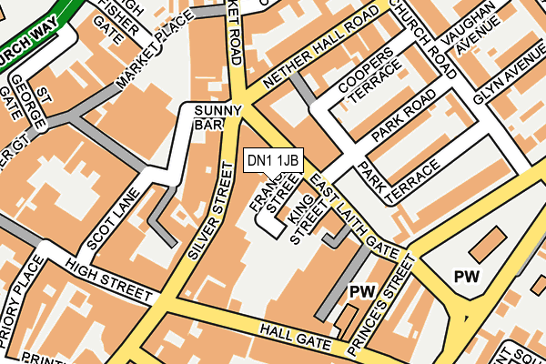 DN1 1JB map - OS OpenMap – Local (Ordnance Survey) DN1 1JB map - OS OpenMap – Local (Ordnance Survey)