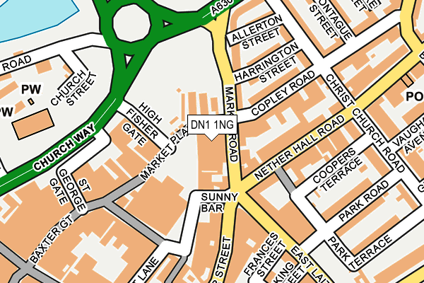 DN1 1NG map - OS OpenMap – Local (Ordnance Survey) DN1 1NG map - OS OpenMap – Local (Ordnance Survey)