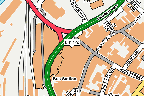 DN1 1PZ map - OS OpenMap – Local (Ordnance Survey) DN1 1PZ map - OS OpenMap – Local (Ordnance Survey)