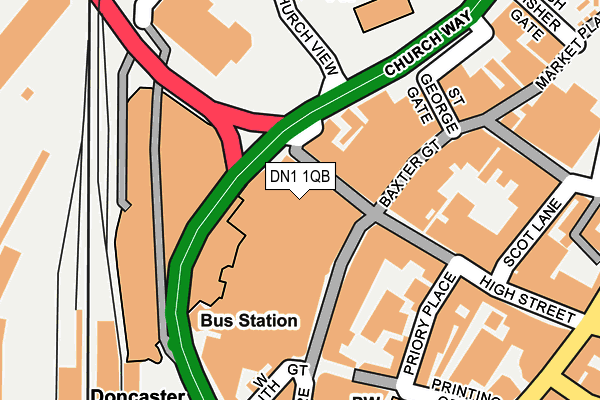 DN1 1QB map - OS OpenMap – Local (Ordnance Survey) DN1 1QB map - OS OpenMap – Local (Ordnance Survey)