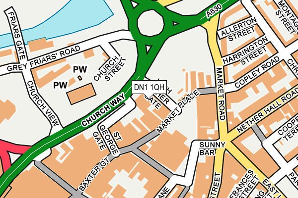 DN1 1QH map - OS OpenMap – Local (Ordnance Survey) DN1 1QH map - OS OpenMap – Local (Ordnance Survey)