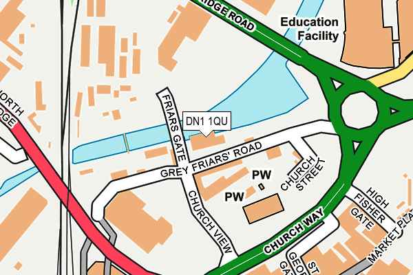 DN1 1QU map - OS OpenMap – Local (Ordnance Survey) DN1 1QU map - OS OpenMap – Local (Ordnance Survey)