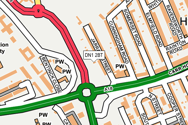 DN1 2BT map - OS OpenMap – Local (Ordnance Survey) DN1 2BT map - OS OpenMap – Local (Ordnance Survey)