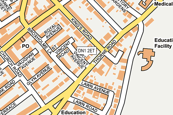 DN1 2ET map - OS OpenMap – Local (Ordnance Survey) DN1 2ET map - OS OpenMap – Local (Ordnance Survey)