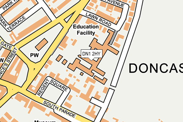 DN1 2HY map - OS OpenMap – Local (Ordnance Survey) DN1 2HY map - OS OpenMap – Local (Ordnance Survey)