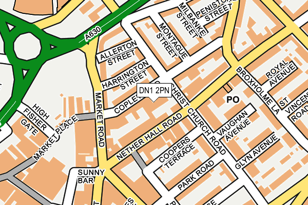 DN1 2PN map - OS OpenMap – Local (Ordnance Survey) DN1 2PN map - OS OpenMap – Local (Ordnance Survey)
