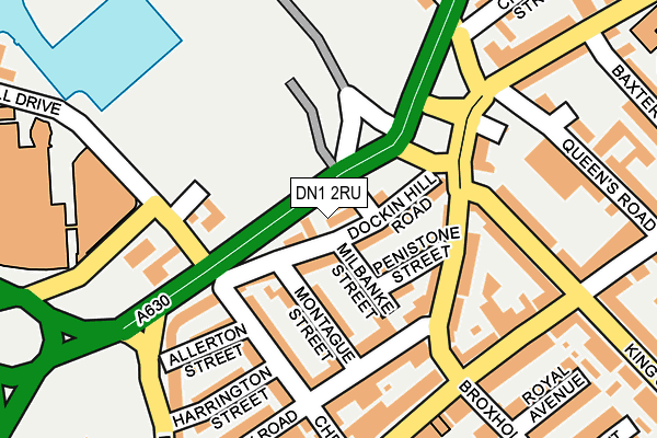 DN1 2RU map - OS OpenMap – Local (Ordnance Survey) DN1 2RU map - OS OpenMap – Local (Ordnance Survey)