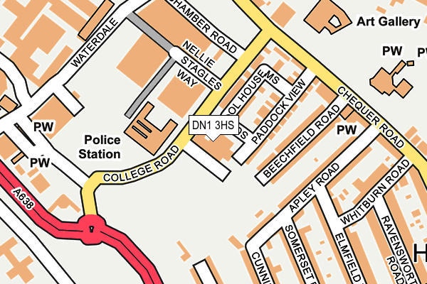 DN1 3HS map - OS OpenMap – Local (Ordnance Survey) DN1 3HS map - OS OpenMap – Local (Ordnance Survey)