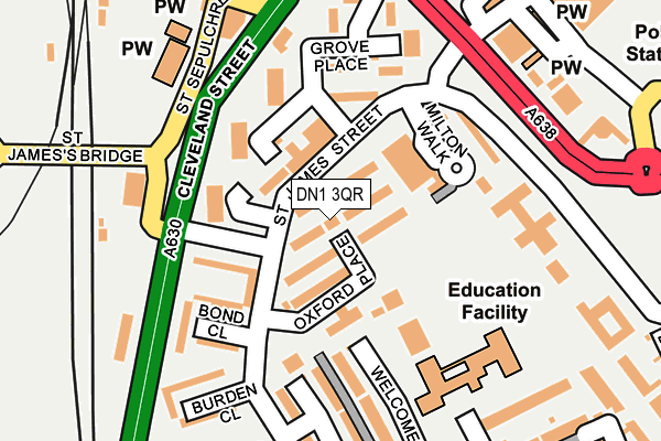 DN1 3QR map - OS OpenMap – Local (Ordnance Survey) DN1 3QR map - OS OpenMap – Local (Ordnance Survey)