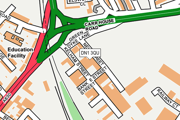 DN1 3QU map - OS OpenMap – Local (Ordnance Survey) DN1 3QU map - OS OpenMap – Local (Ordnance Survey)