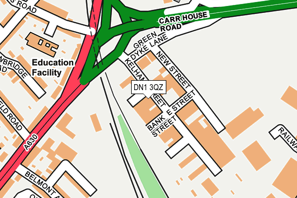 DN1 3QZ map - OS OpenMap – Local (Ordnance Survey) DN1 3QZ map - OS OpenMap – Local (Ordnance Survey)