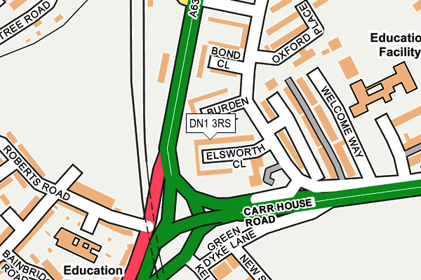 DN1 3RS map - OS OpenMap – Local (Ordnance Survey) DN1 3RS map - OS OpenMap – Local (Ordnance Survey)