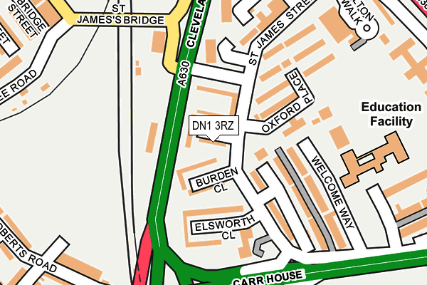 DN1 3RZ map - OS OpenMap – Local (Ordnance Survey) DN1 3RZ map - OS OpenMap – Local (Ordnance Survey)