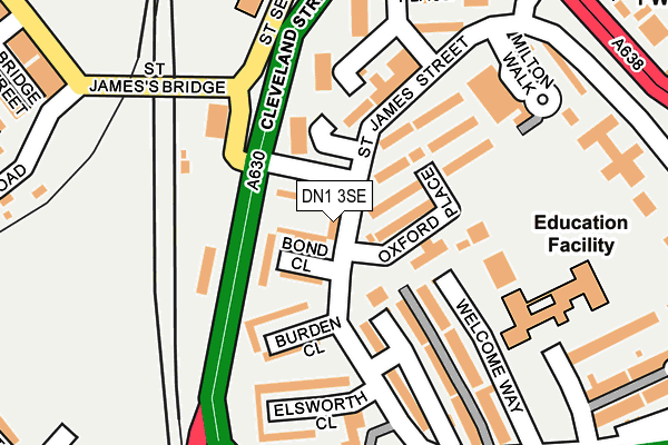 DN1 3SE map - OS OpenMap – Local (Ordnance Survey) DN1 3SE map - OS OpenMap – Local (Ordnance Survey)