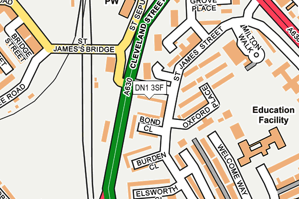 DN1 3SF map - OS OpenMap – Local (Ordnance Survey) DN1 3SF map - OS OpenMap – Local (Ordnance Survey)