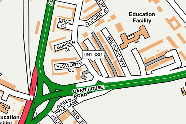 DN1 3SG map - OS OpenMap – Local (Ordnance Survey) DN1 3SG map - OS OpenMap – Local (Ordnance Survey)