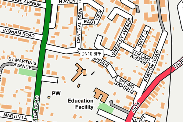 DN10 6PF map - OS OpenMap – Local (Ordnance Survey) DN10 6PF map - OS OpenMap – Local (Ordnance Survey)