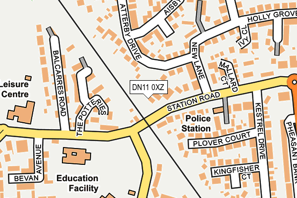DN11 0XZ map - OS OpenMap – Local (Ordnance Survey) DN11 0XZ map - OS OpenMap – Local (Ordnance Survey)