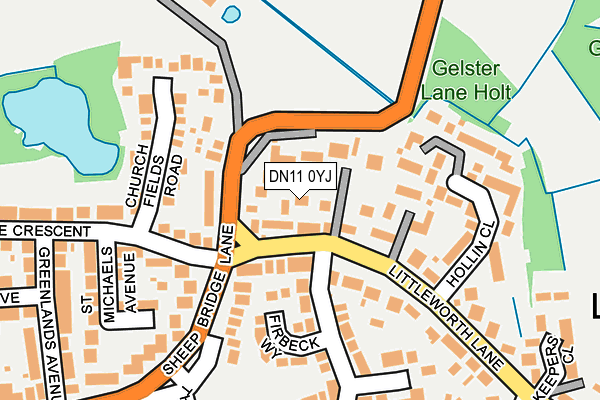 DN11 0YJ map - OS OpenMap – Local (Ordnance Survey) DN11 0YJ map - OS OpenMap – Local (Ordnance Survey)