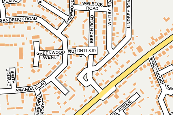 DN11 8JD map - OS OpenMap – Local (Ordnance Survey) DN11 8JD map - OS OpenMap – Local (Ordnance Survey)