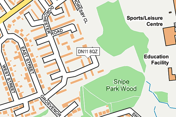 DN11 8QZ map - OS OpenMap – Local (Ordnance Survey) DN11 8QZ map - OS OpenMap – Local (Ordnance Survey)