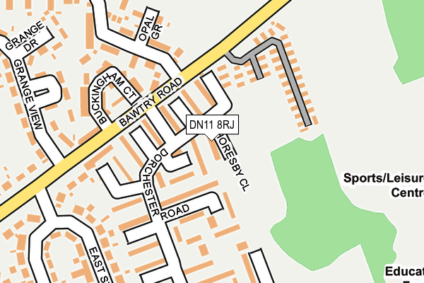 DN11 8RJ map - OS OpenMap – Local (Ordnance Survey) DN11 8RJ map - OS OpenMap – Local (Ordnance Survey)
