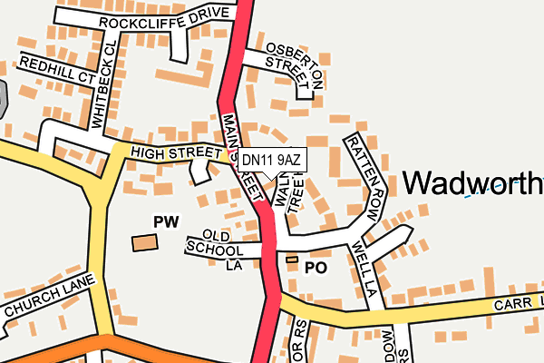 DN11 9AZ map - OS OpenMap – Local (Ordnance Survey) DN11 9AZ map - OS OpenMap – Local (Ordnance Survey)