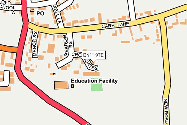 DN11 9TE map - OS OpenMap – Local (Ordnance Survey) DN11 9TE map - OS OpenMap – Local (Ordnance Survey)